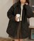 ウエストドロストキルティングコート