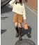前後2wayショートシャギー短丈ニット