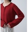 ロールアップ短丈ジップカーディガン