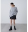 レースレイヤードエコレザーショートパンツ