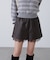 レースレイヤードエコレザーショートパンツ