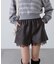 レースレイヤードエコレザーショートパンツ