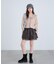 レースレイヤードエコレザーショートパンツ