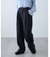 [低身長サイズ／Sシリーズ]梳毛調合繊タックワイドパンツ