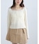 レーストリムジャガード長袖カットソー