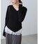〈MFM〉アシメVネックニット