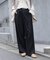 ワンタックワイドパンツ［切らずに履ける身長別サイズ／低身長／高身長／５サイズ５色／洗える／防シワ