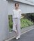 ワンタックワイドパンツ［切らずに履ける身長別サイズ／低身長／高身長／５サイズ５色／洗える／防シワ