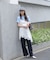 ワンタックワイドパンツ［切らずに履ける身長別サイズ／低身長／高身長／５サイズ５色／洗える／防シワ