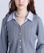 シャツレイヤードゴールドボタンニット