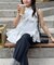 〈MFM〉シアードットティアードブラウス