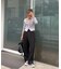 ウール調ワンタックワイドパンツ［切らずに履ける身長別サイズ／低身長／高身長／５サイズ５色／洗える／防シワ
