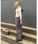 ウール調ワンタックワイドパンツ［切らずに履ける身長別サイズ／低身長／高身長／５サイズ５色／洗える／防シワ