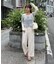 ウール調ワンタックワイドパンツ［切らずに履ける身長別サイズ／低身長／高身長／５サイズ５色／洗える／防シワ