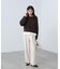 ウール調ワンタックワイドパンツ［切らずに履ける身長別サイズ／低身長／高身長／５サイズ５色／洗える／防シワ