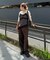 ウール調ワンタックワイドパンツ［切らずに履ける身長別サイズ／低身長／高身長／５サイズ５色／洗える／防シワ