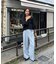 ウール調ワンタックワイドパンツ［切らずに履ける身長別サイズ／低身長／高身長／５サイズ５色／洗える／防シワ
