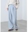 ウール調ワンタックワイドパンツ［切らずに履ける身長別サイズ／低身長／高身長／５サイズ５色／洗える／防シワ