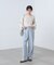 ウール調ワンタックワイドパンツ［切らずに履ける身長別サイズ／低身長／高身長／５サイズ５色／洗える／防シワ