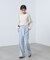 ウール調ワンタックワイドパンツ［切らずに履ける身長別サイズ／低身長／高身長／５サイズ５色／洗える／防シワ