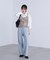 ウール調ワンタックワイドパンツ［切らずに履ける身長別サイズ／低身長／高身長／５サイズ５色／洗える／防シワ