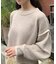 杢ストレッチ配色パイピングニット