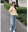 [低身長サイズ／Sシリーズ]ベーシックワイドサイドレースデニムパンツ