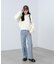 [低身長サイズ／Sシリーズ]ベーシックワイドサイドレースデニムパンツ