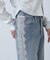 [低身長サイズ／Sシリーズ]ベーシックワイドサイドレースデニムパンツ
