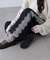[低身長サイズ／Sシリーズ]ベーシックワイドサイドレースデニムパンツ