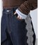 [低身長サイズ／Sシリーズ]ベーシックワイドサイドレースデニムパンツ