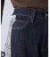 [低身長サイズ／Sシリーズ]ベーシックワイドサイドレースデニムパンツ