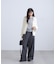 ウエストレースワイドストレートパンツ