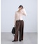 ウエストレースワイドストレートパンツ