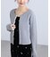 シルバーボタンミニケーブルレース付カーディガン