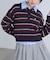 POLO BCS ボーダーポロニット