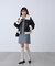 アーガイルポロ襟ショートニットワンピース