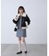 アーガイルポロ襟ショートニットワンピース
