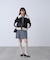 アーガイルポロ襟ショートニットワンピース