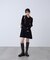 アーガイルポロ襟ショートニットワンピース