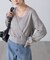 レースドッキングカシュクールニット