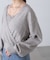 レースドッキングカシュクールニット