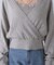 レースドッキングカシュクールニット