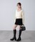 レースドッキングカシュクールニット