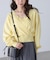 レースドッキングカシュクールニット