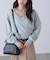 レースドッキングカシュクールニット
