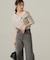 アシンメトリー5分袖シャツブラウス24AW