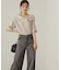 アシンメトリー5分袖シャツブラウス24AW