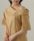 アシンメトリー5分袖シャツブラウス24AW