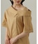 アシンメトリー5分袖シャツブラウス24AW